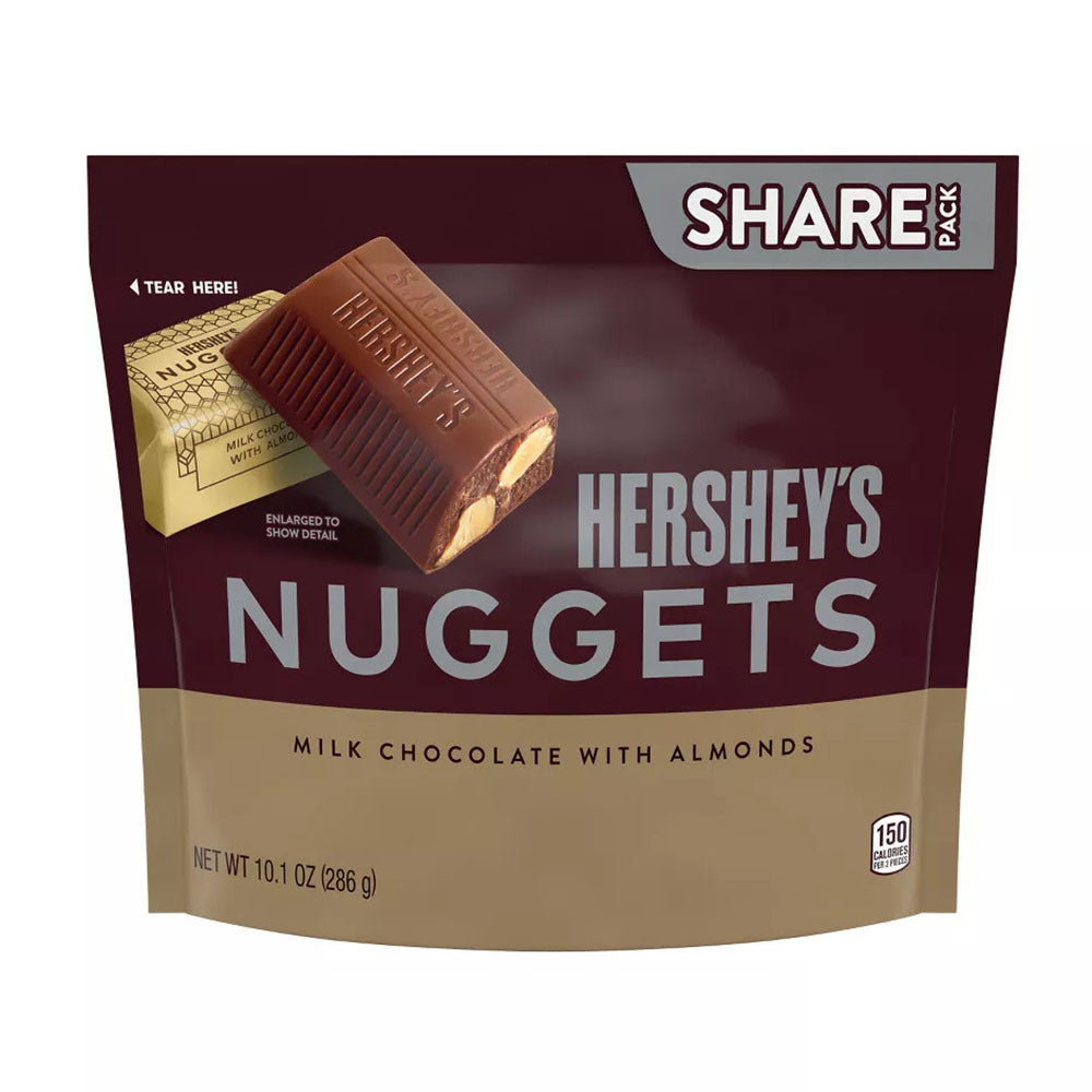 Hersheys Nuggets Milk Chocolate With Almonds, 10.1 Oz